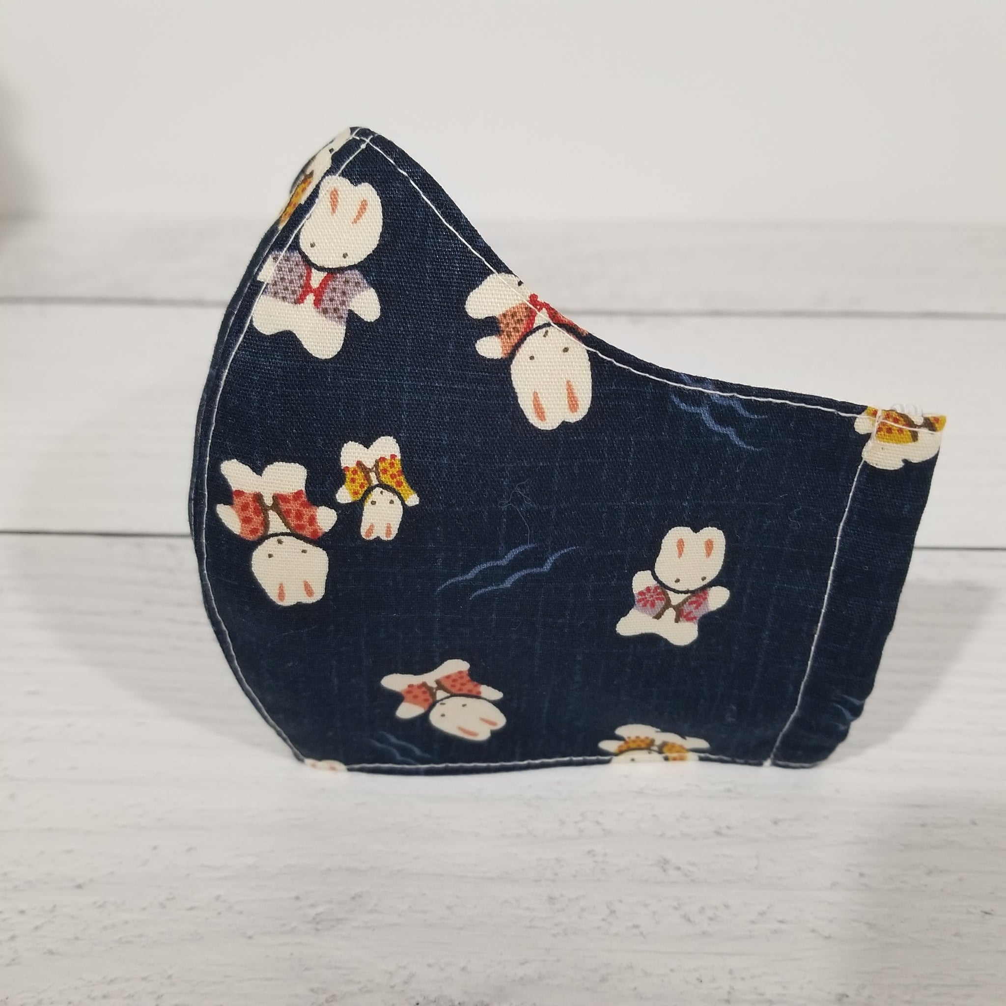 Face Mask - Navy Bunnies