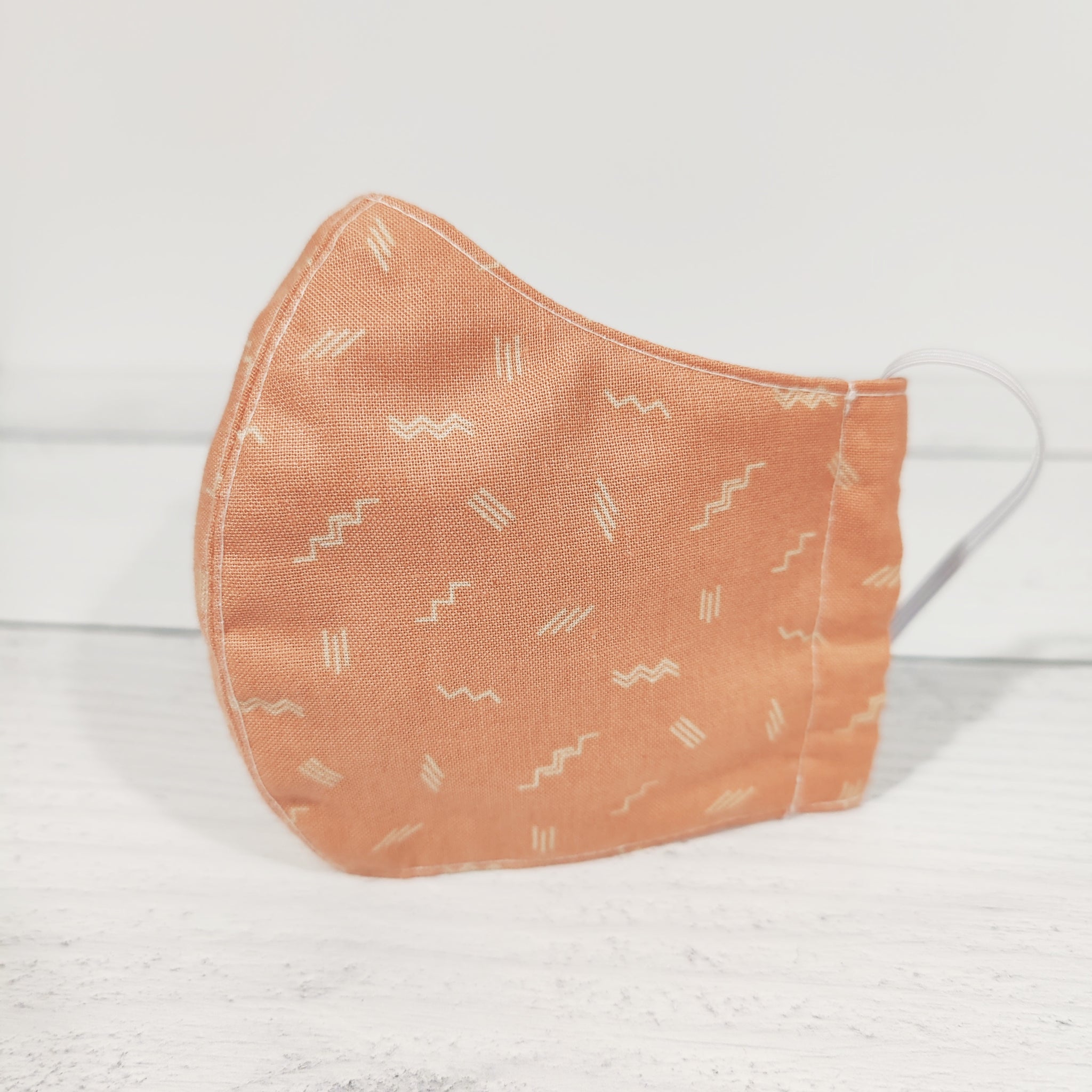 Face Mask - Squiggly Me Peach