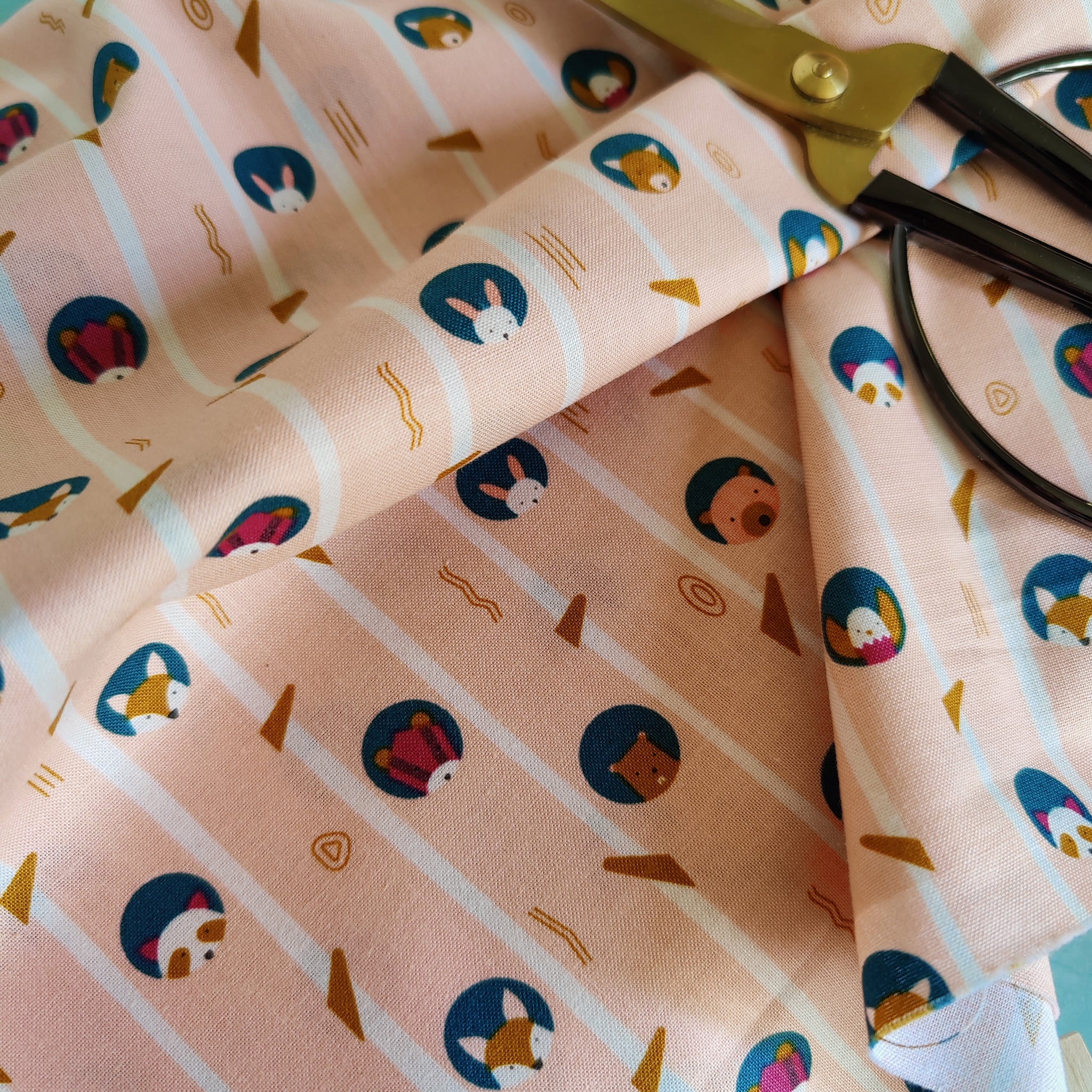 Forest Animals in Trees | Treehouse by Lemonni | Cotton Fabric by the Half Yard