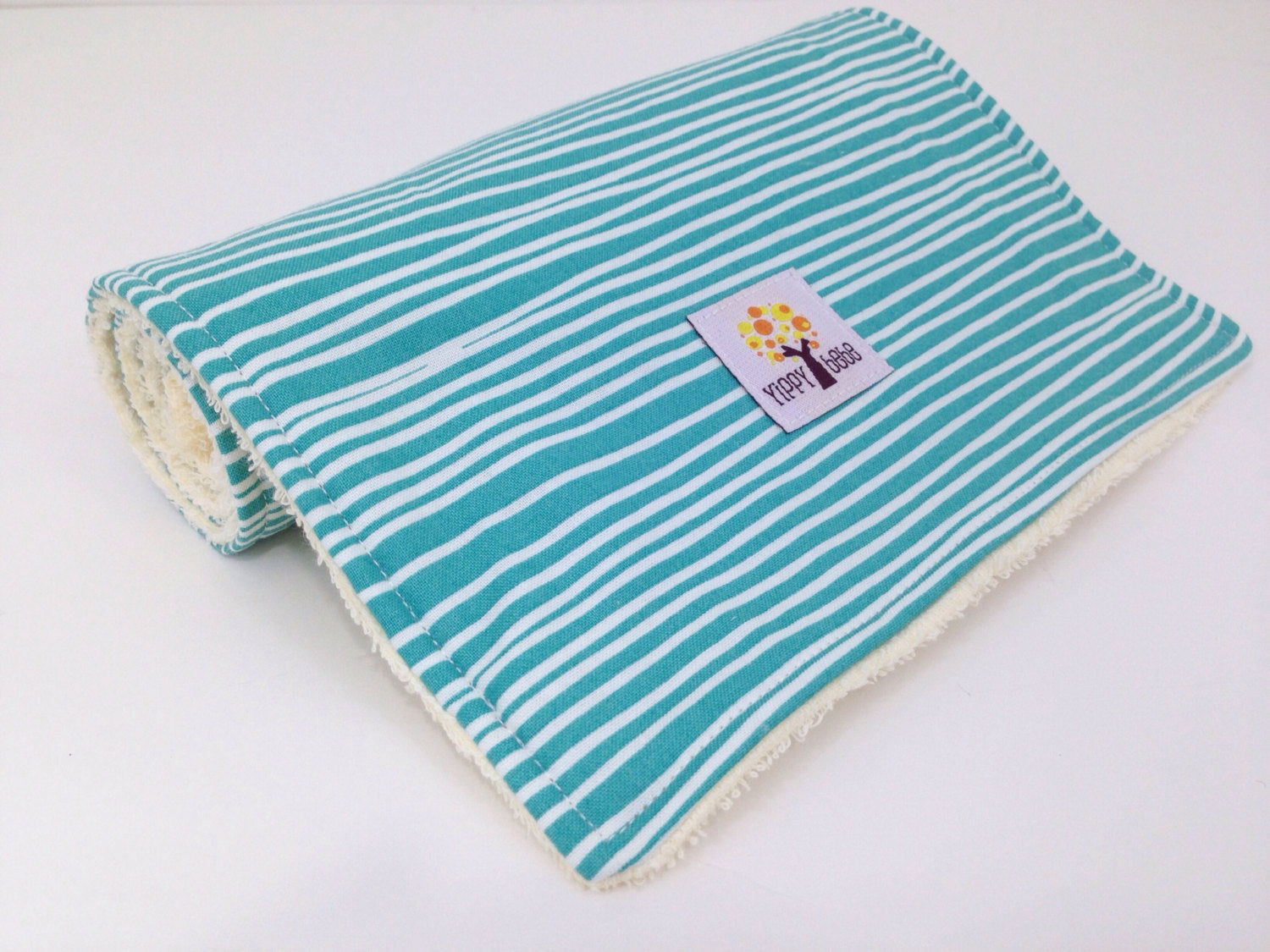 Burp Cloth - Emerald Stripes