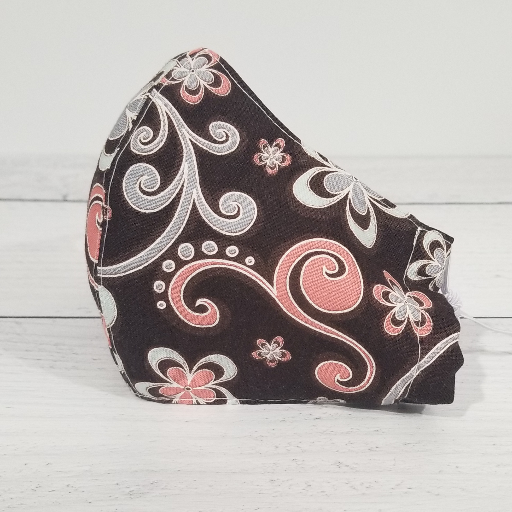 Face Mask - Floral Brown