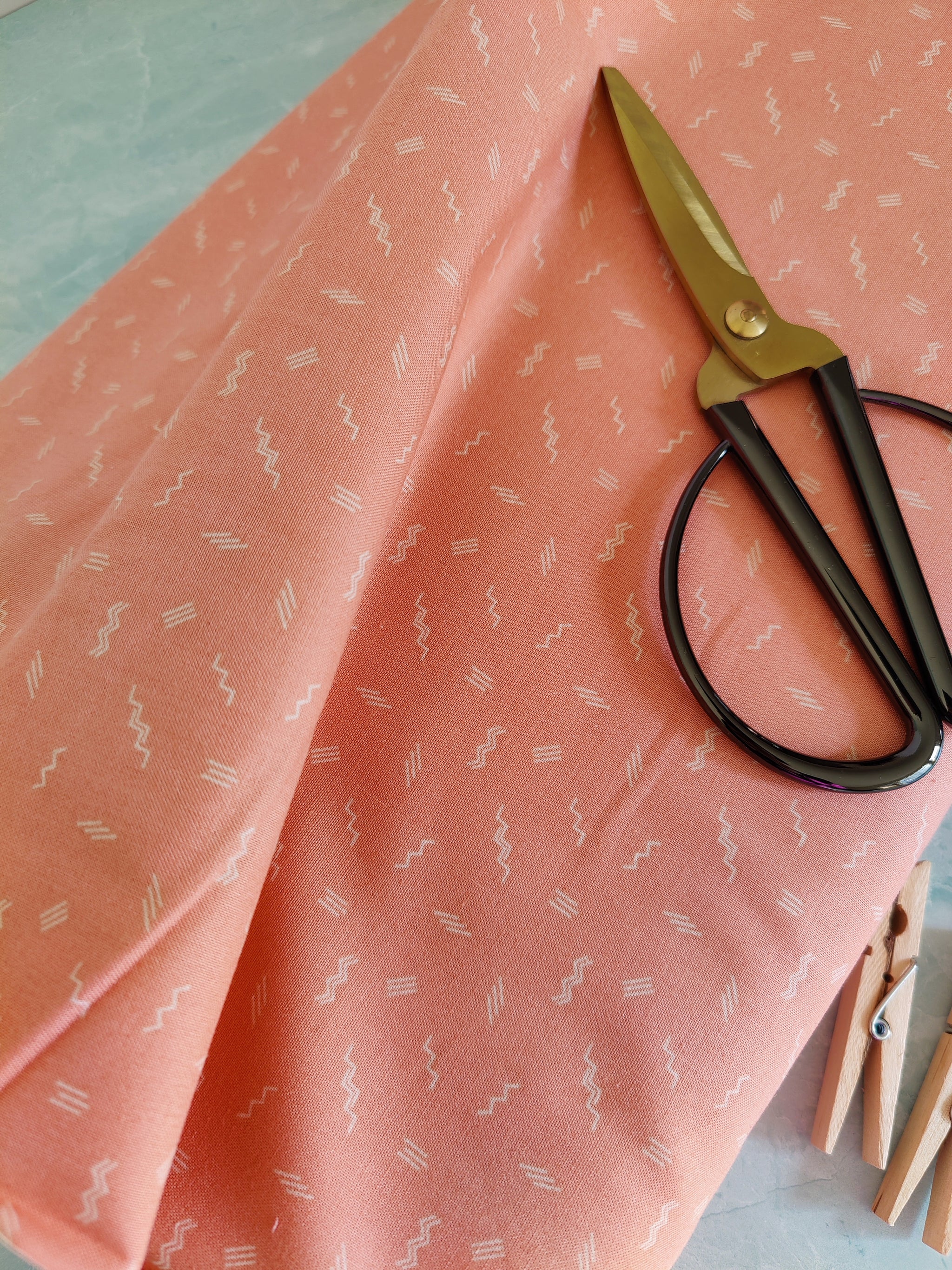 Zig zag in pink | Treehouse by Lemonni | Cotton Fabric by the Half Yard