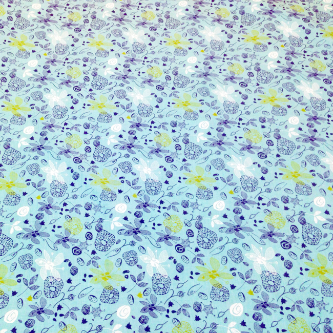 Yippy BeBe NJ fabric store Free Spirit Botanica Sketch Earthbright by Felicity Miller - 1 yard