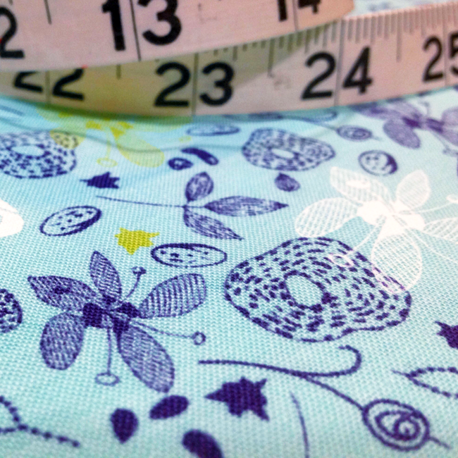 Yippy BeBe NJ fabric store Free Spirit Botanica Sketch Earthbright by Felicity Miller - 1 yard close up